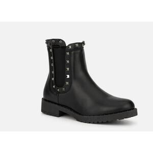 Olivia Miller Women's Belle Studded Chelsea Boot Black Size 8.5